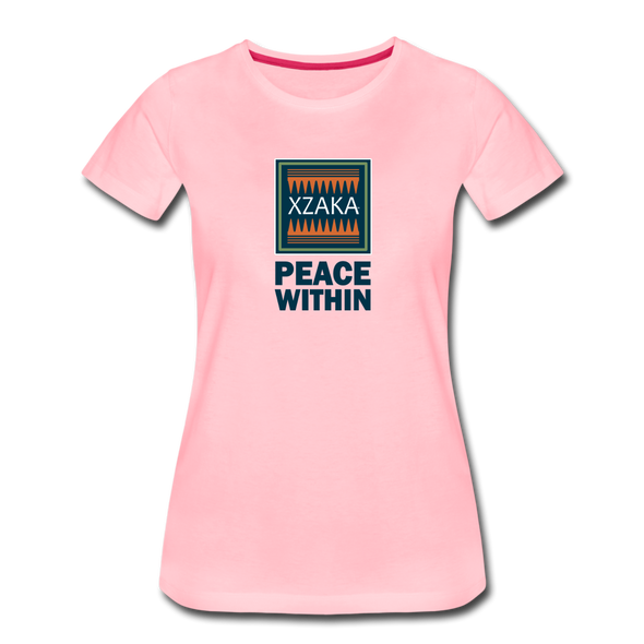 XZAKA - Women "Peace Within" Motivational T-Shirt - W2114 - pink