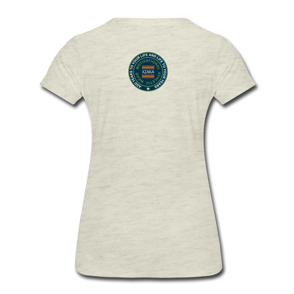 XZAKA - Women "Peace Within" Motivational T-Shirt - W2114 - heather oatmeal