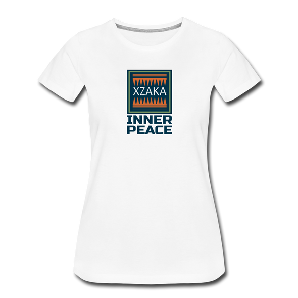 XZAKA - Women "Inner Peace" Motivational T-Shirt - W2117 - white