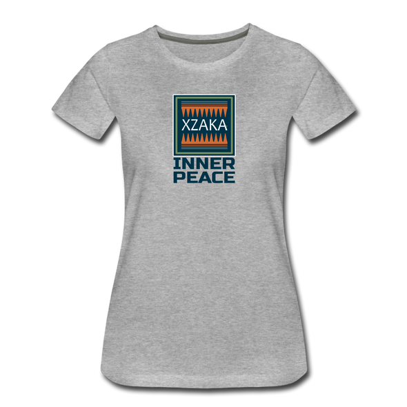 XZAKA - Women "Inner Peace" Motivational T-Shirt - W2117 - heather gray