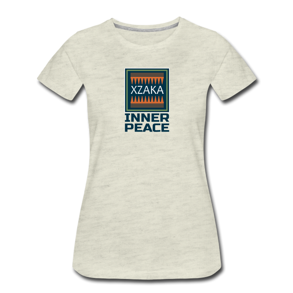 XZAKA - Women "Inner Peace" Motivational T-Shirt - W2117 - heather oatmeal