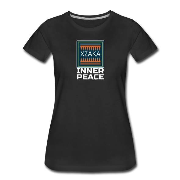 XZAKA - Women "Inner Peace" Motivational T-Shirt - W2118 - black