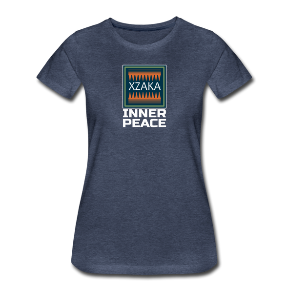 XZAKA - Women "Inner Peace" Motivational T-Shirt - W2118 - heather blue