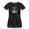 XZAKA - Women "Inner Peace" Motivational T-Shirt - W2118 - charcoal gray