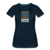 XZAKA - Women "Inner Peace" Motivational T-Shirt - W2118 - deep navy