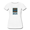 XZAKA - Women "iRUN" Motivational T-Shirt - W2119 - white