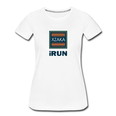 XZAKA - Women "iRUN" Motivational T-Shirt - W2119 - white