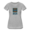 XZAKA - Women "iRUN" Motivational T-Shirt - W2119 - heather gray