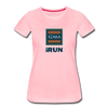 XZAKA - Women "iRUN" Motivational T-Shirt - W2119 - pink