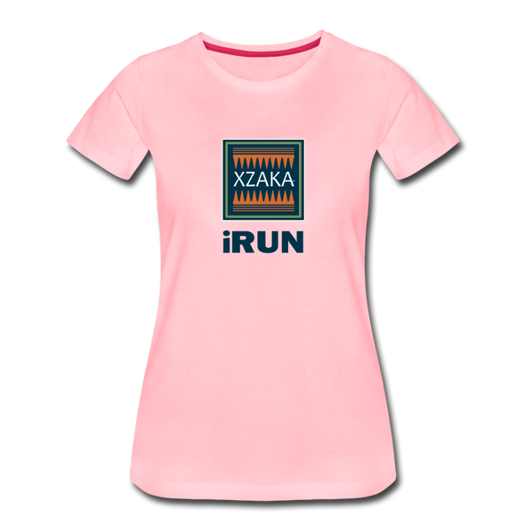 XZAKA - Women "iRUN" Motivational T-Shirt - W2119 - pink