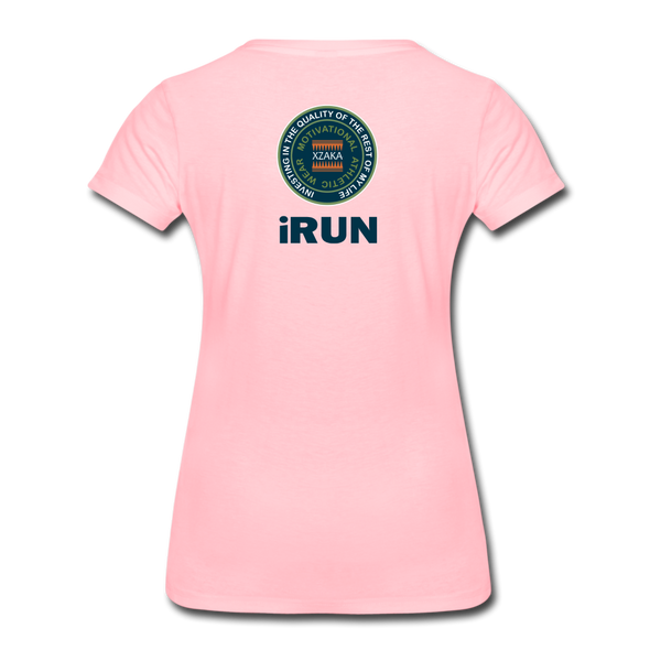 XZAKA - Women "iRUN" Motivational T-Shirt - W2119 - pink