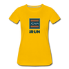 XZAKA - Women "iRUN" Motivational T-Shirt - W2119 - sun yellow