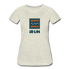 XZAKA - Women "iRUN" Motivational T-Shirt - W2119 - heather oatmeal