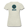 XZAKA - Women "iRUN" Motivational T-Shirt - W2119 - heather oatmeal