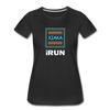 XZAKA - Women "iRUN" Motivational T-Shirt - W2120 - black