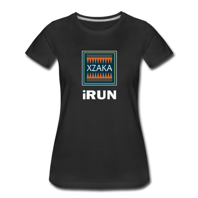 XZAKA - Women "iRUN" Motivational T-Shirt - W2120 - black