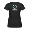 XZAKA - Women "iRUN" Motivational T-Shirt - W2120 - black