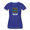 XZAKA - Women "iRUN" Motivational T-Shirt - W2120 - royal blue