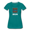 XZAKA - Women "iRUN" Motivational T-Shirt - W2120 - teal