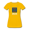 XZAKA - Women "iRUN" Motivational T-Shirt - W2120 - sun yellow