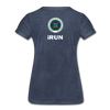 XZAKA - Women "iRUN" Motivational T-Shirt - W2120 - heather blue