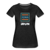 XZAKA - Women "iRUN" Motivational T-Shirt - W2120 - charcoal gray