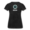 XZAKA - Women "iRUN" Motivational T-Shirt - W2120 - charcoal gray