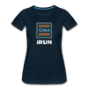 XZAKA - Women "iRUN" Motivational T-Shirt - W2120 - deep navy