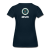 XZAKA - Women "iRUN" Motivational T-Shirt - W2120 - deep navy