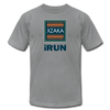 XZAKA - Women "iRUN" Motivational T-Shirt - W2122 - slate