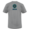 XZAKA - Women "iRUN" Motivational T-Shirt - W2122 - slate