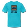 XZAKA - Women "iRUN" Motivational T-Shirt - W2122 - turquoise