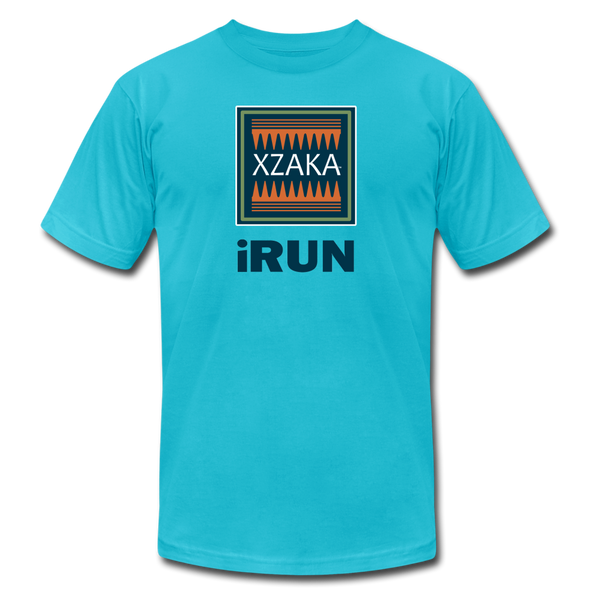 XZAKA - Women "iRUN" Motivational T-Shirt - W2122 - turquoise