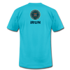 XZAKA - Women "iRUN" Motivational T-Shirt - W2122 - turquoise