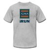 XZAKA - Women "iRUN" Motivational T-Shirt - W2122 - heather gray