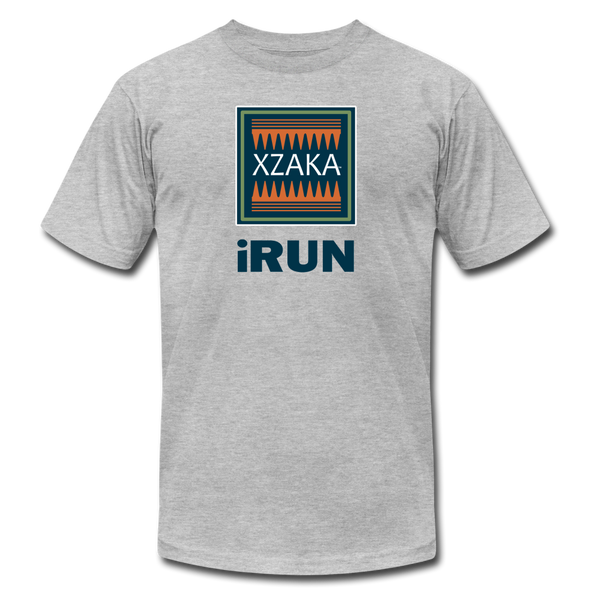 XZAKA - Women "iRUN" Motivational T-Shirt - W2122 - heather gray