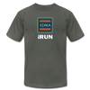 XZAKA - Women "iRUN" Motivational T-Shirt - W2121 - asphalt