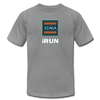 XZAKA - Women "iRUN" Motivational T-Shirt - W2121 - slate