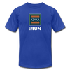 XZAKA - Women "iRUN" Motivational T-Shirt - W2121 - royal blue