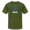 XZAKA - Women "iRUN" Motivational T-Shirt - W2121 - olive