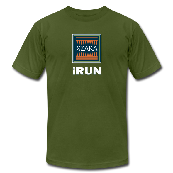 XZAKA - Women "iRUN" Motivational T-Shirt - W2121 - olive