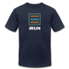 XZAKA - Women "iRUN" Motivational T-Shirt - W2121 - navy