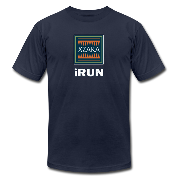 XZAKA - Women "iRUN" Motivational T-Shirt - W2121 - navy