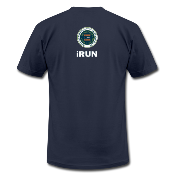 XZAKA - Women "iRUN" Motivational T-Shirt - W2121 - navy