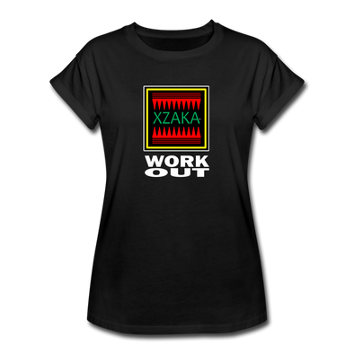 XZAKA - Women "Work Out" Motivational T-Shirt - W2126 - black