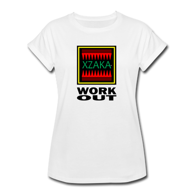 XZAKA - Women "Work Out" Motivational T-Shirt - W2125 - white