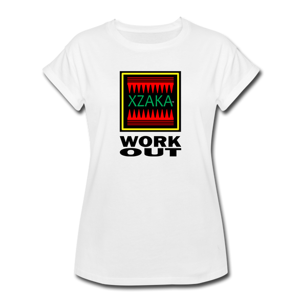 XZAKA - Women "Work Out" Motivational T-Shirt - W2125 - white