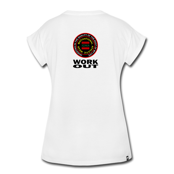 XZAKA - Women "Work Out" Motivational T-Shirt - W2125 - white