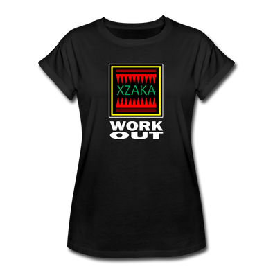 XZAKA - Women "Work Out" Motivational T-Shirt - W2126 - black