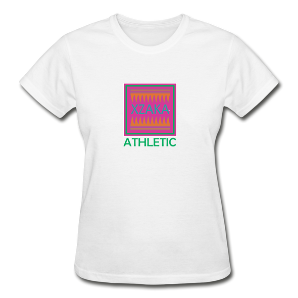 XZAKA - Women "Athletic" Motivational T-Shirt - W2127 - white